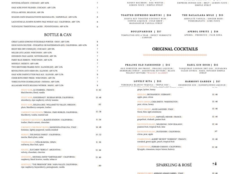 Hey Nonny Live Music + Local Kitchen Menu