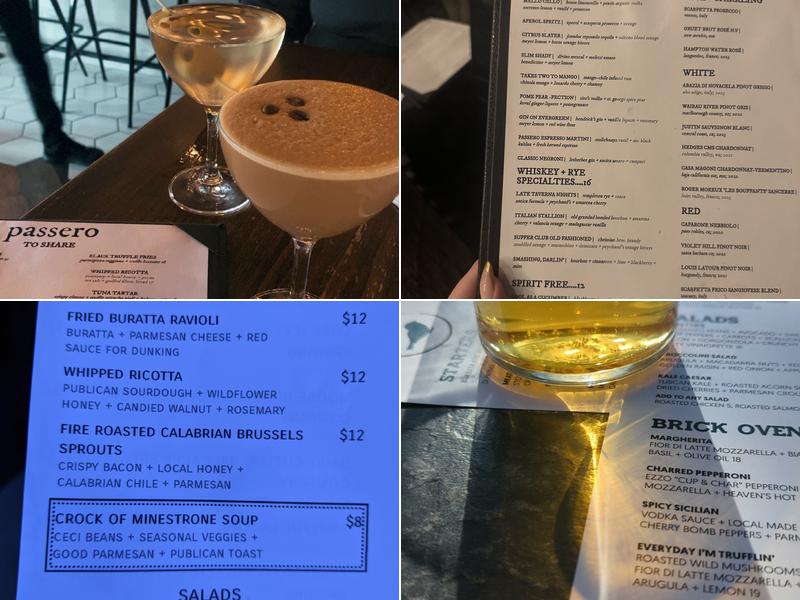 Passero Menu