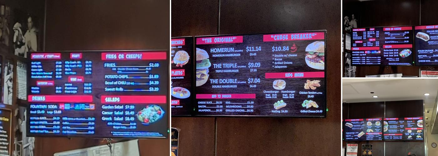 Billy Goat Tavern Menu