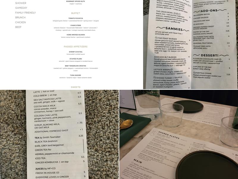 Moveable Feast + Company Menu