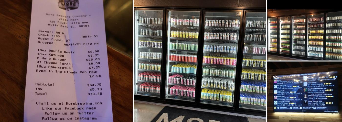 More Brewing Company Menu