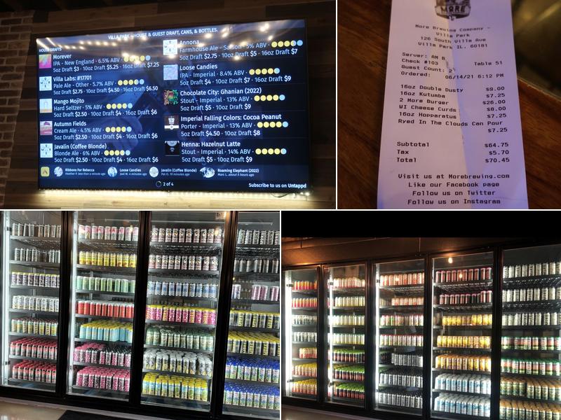 More Brewing Company Menu