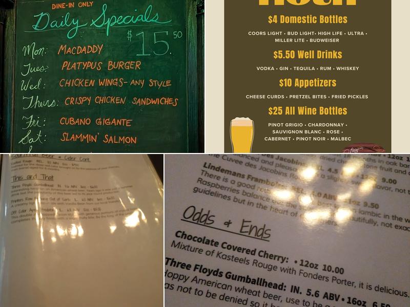 First Draft Menu