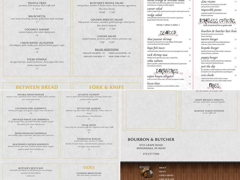 Bourbon & Butcher Menu
