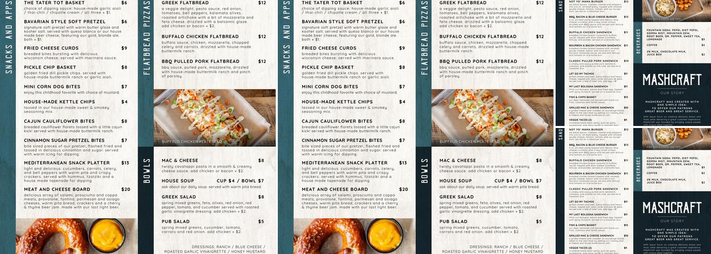 MashCraft Fishers Menu