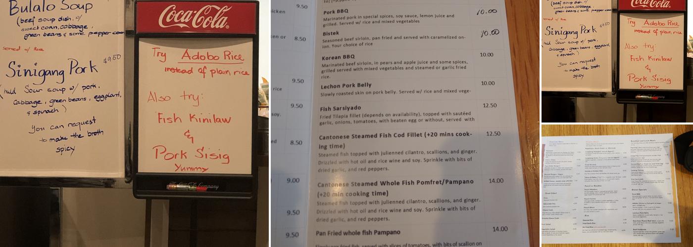 Mateo Kitchen and Catering LLC Menu