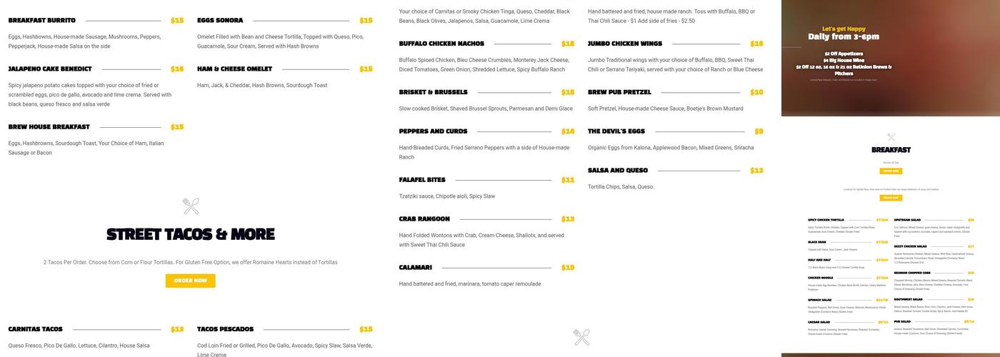 ReUnion Brewery Menu