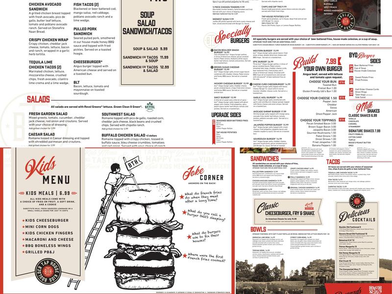 Boulder Tap House - Ames Menu