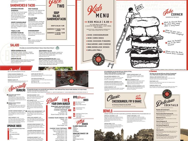 Boulder Tap House - Ames Menu