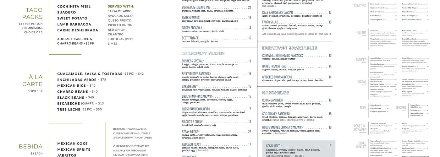 Crown Republic Gastropub Menu