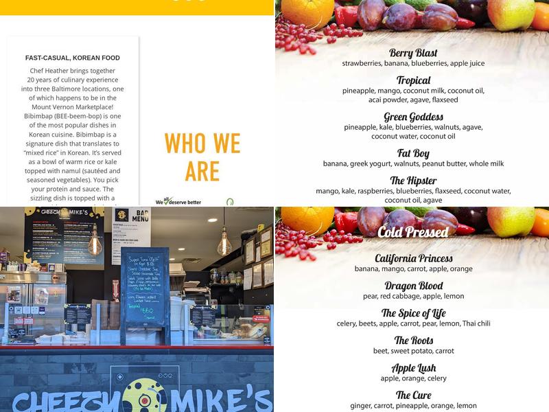 Mount Vernon Marketplace Menu