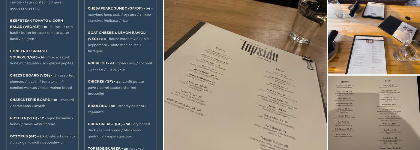 Topside Menu