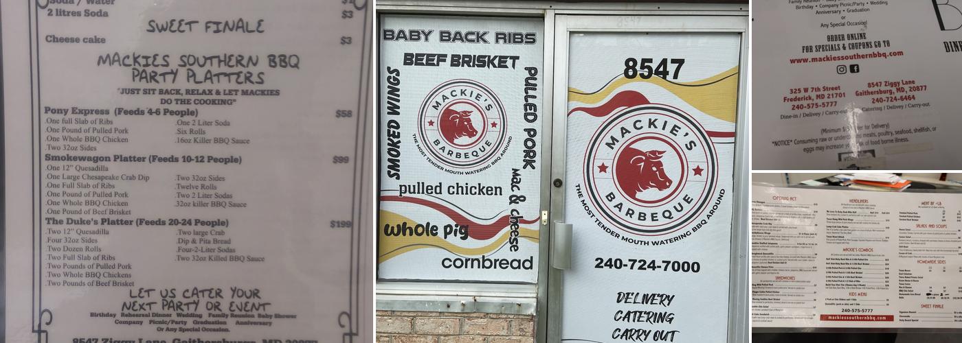 Mackie’s Catering Co. Menu