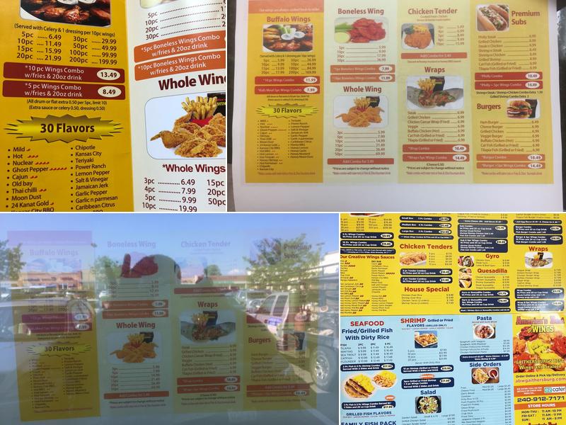 America's Best Wings Halal Menu