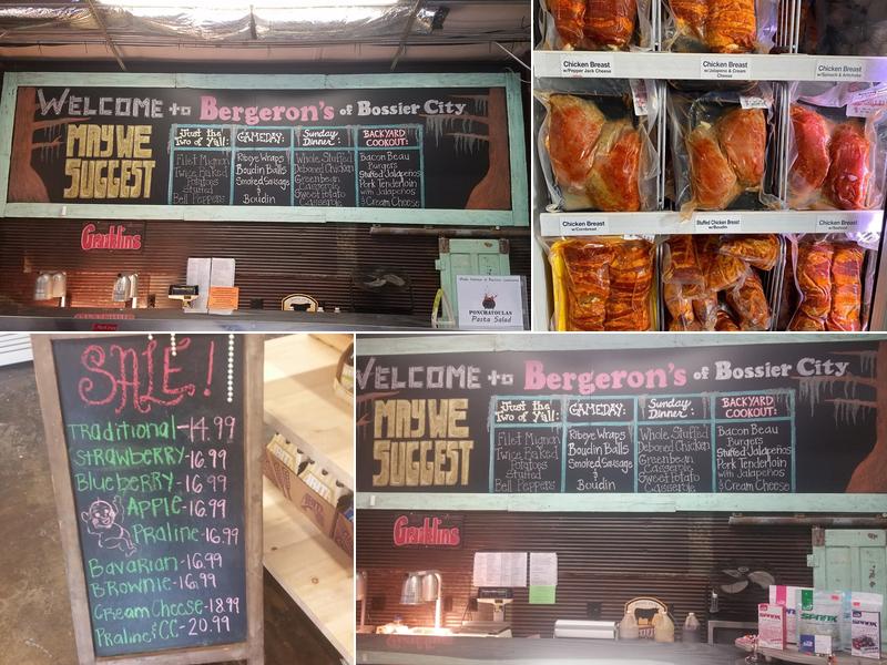 Bergeron's Boudin & Cajun Meats of Bossier City Menu