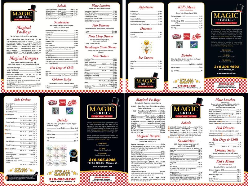 Magic Grill Menu