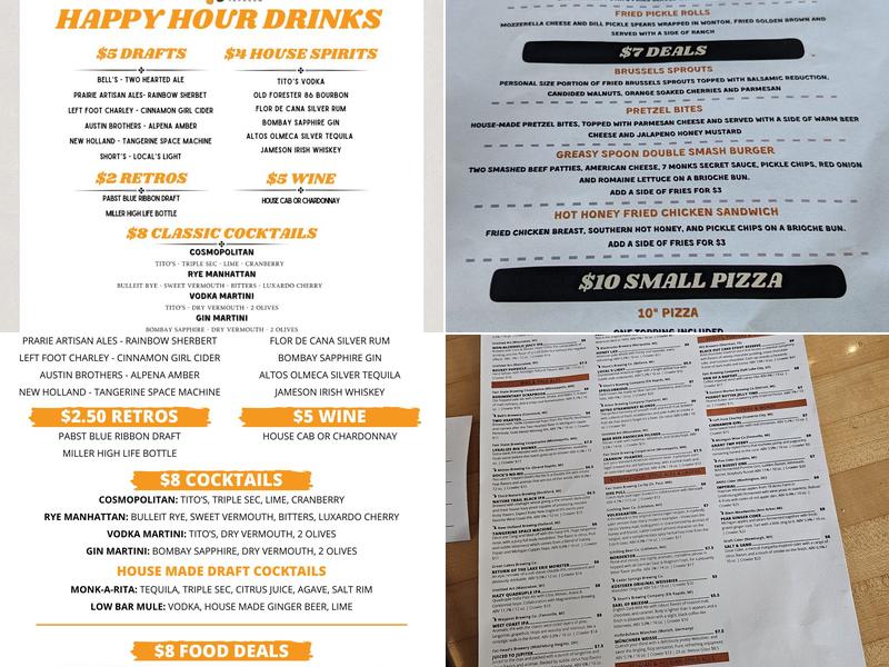 7 Monks Taproom Grand Rapids Menu