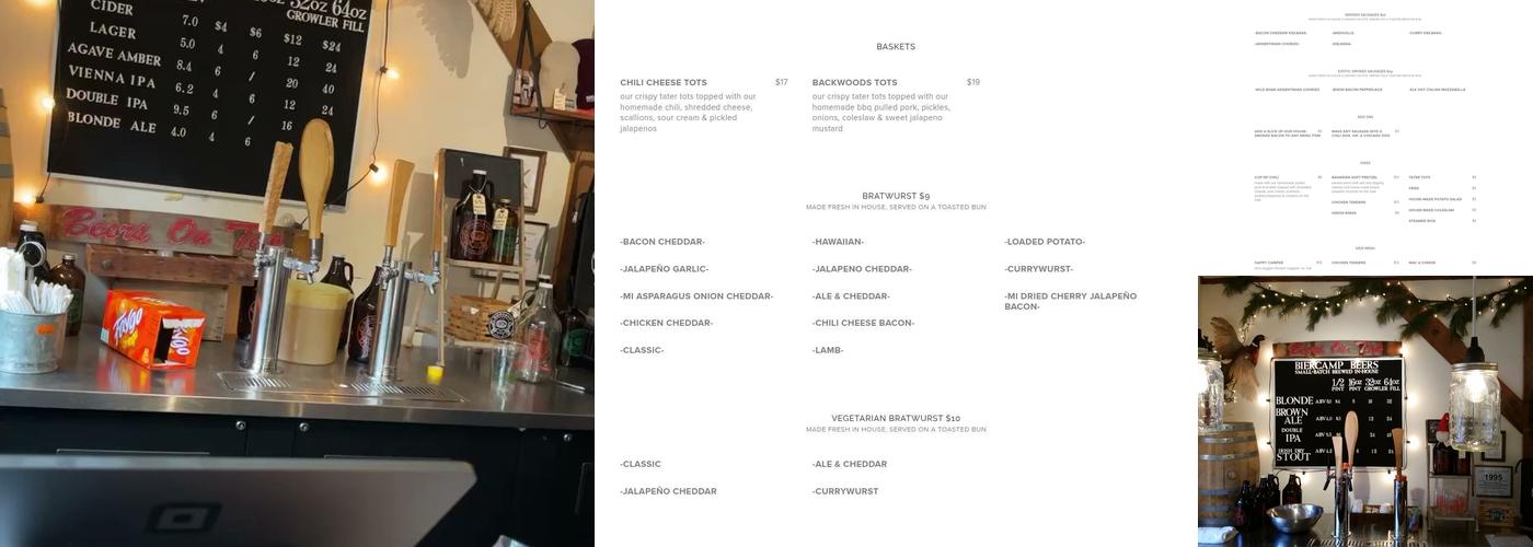 Biercamp Menu