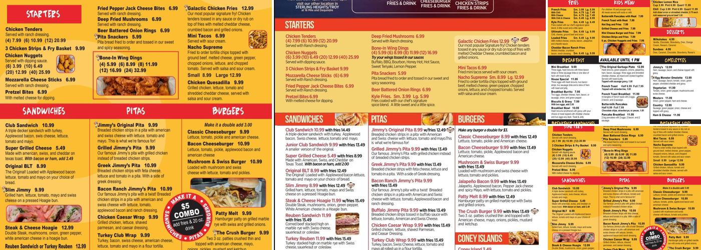 Jimmy’s Coney Grill Menu
