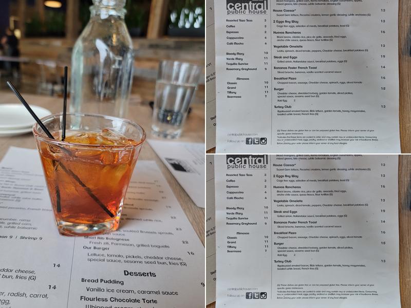 Central Public House Menu