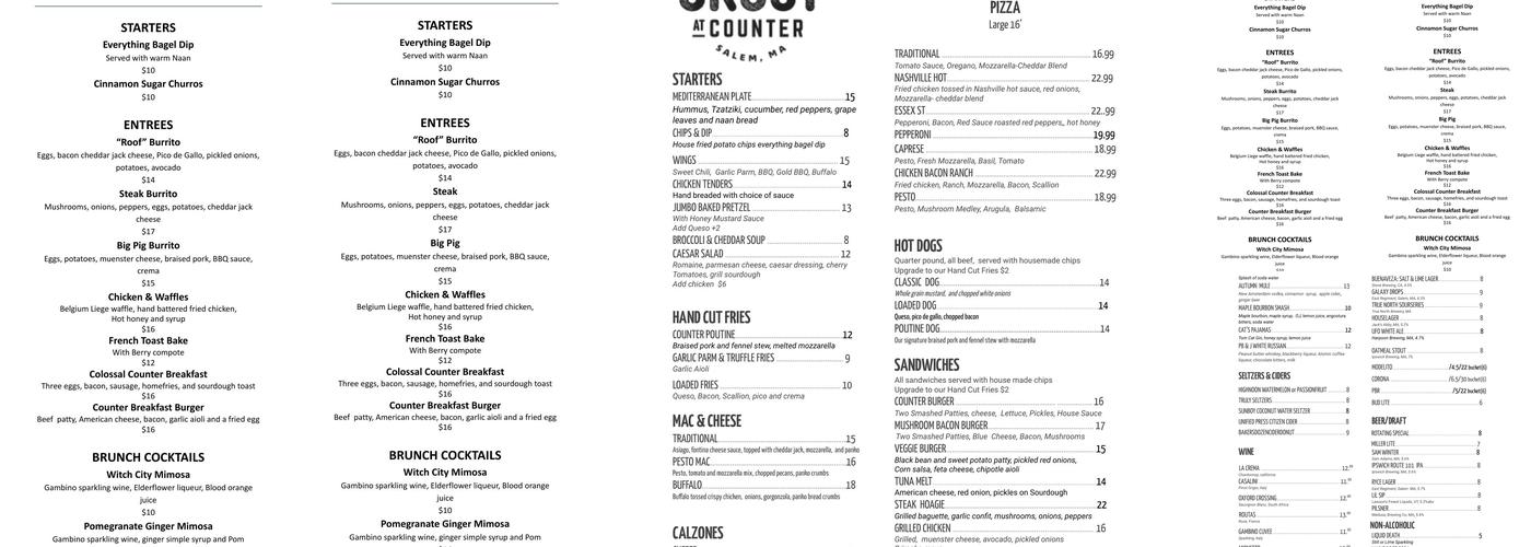 Counter Menu