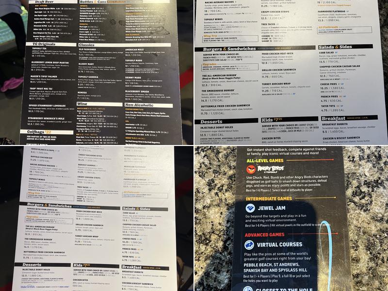 Topgolf St. Louis - Chesterfield Menu