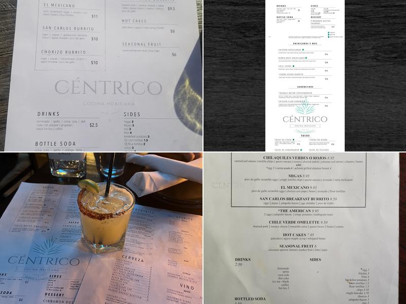 Centrico Menu