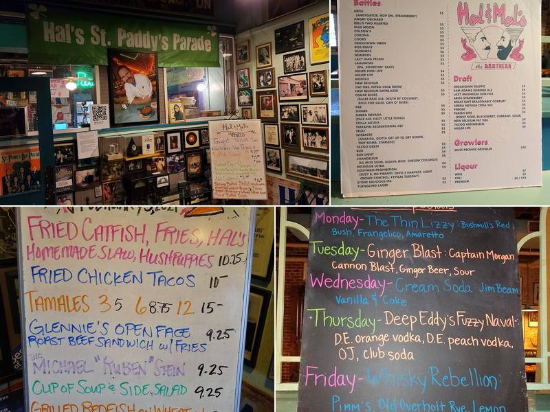 Hal & Mal's Menu