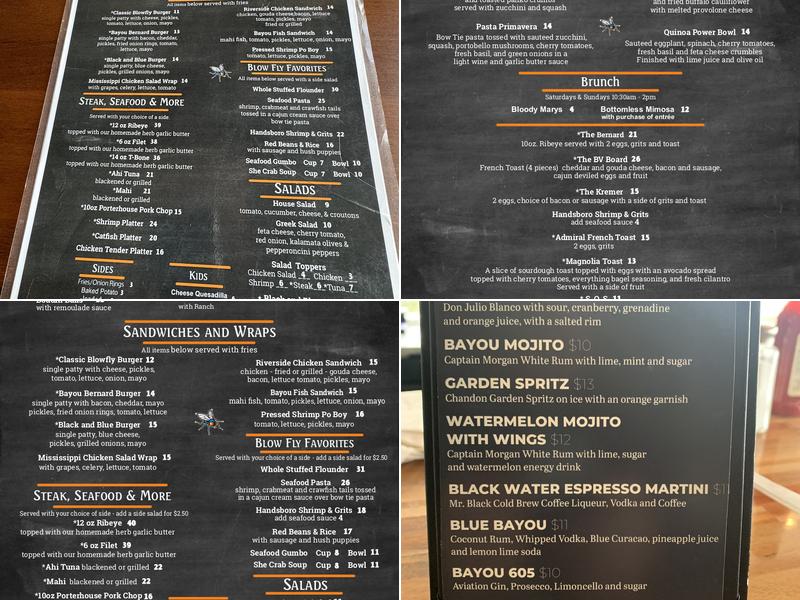 Blow Fly Bar and Grill Menu
