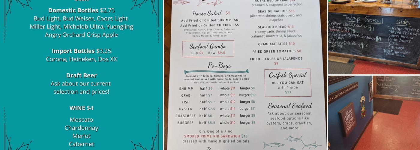CJ's Coastal Grill Menu
