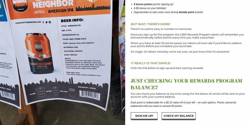 Community Beer Works Menu