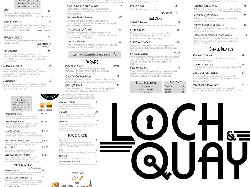 Loch & Quay Menu