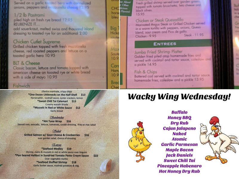 Shennanigans Cafe Menu