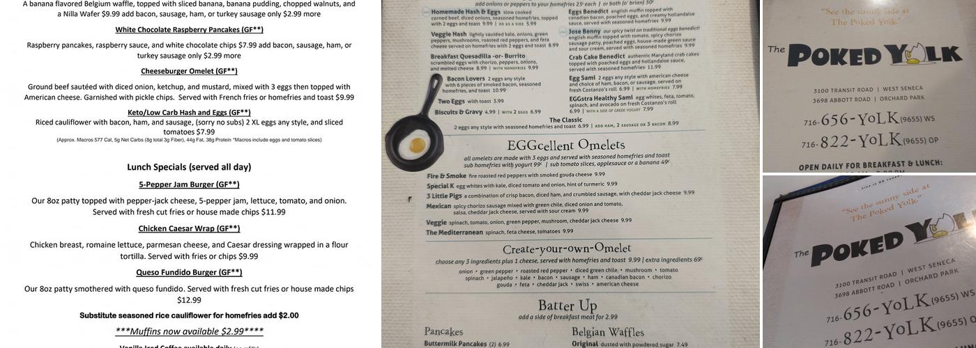 The Poked Yolk Abbott Menu