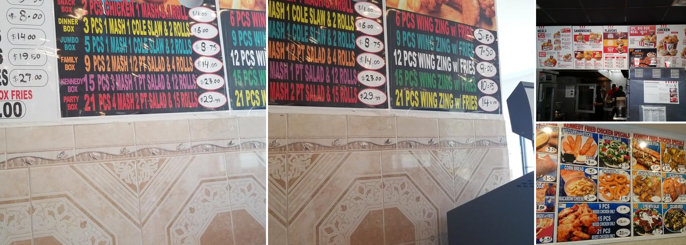 Kennedy Fried Chicken Menu