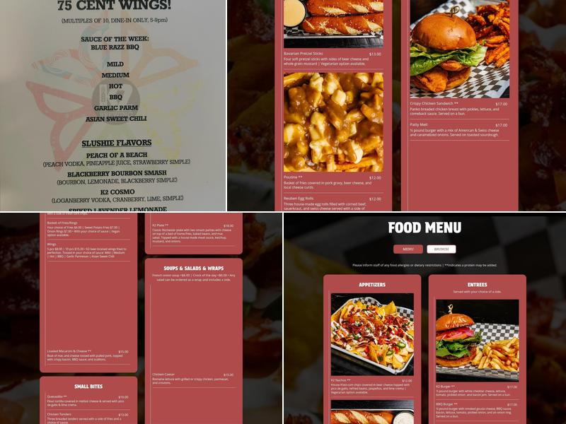 K2 Brothers Brewing on Empire Menu