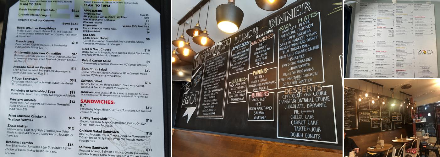 ZACA CAFE Menu