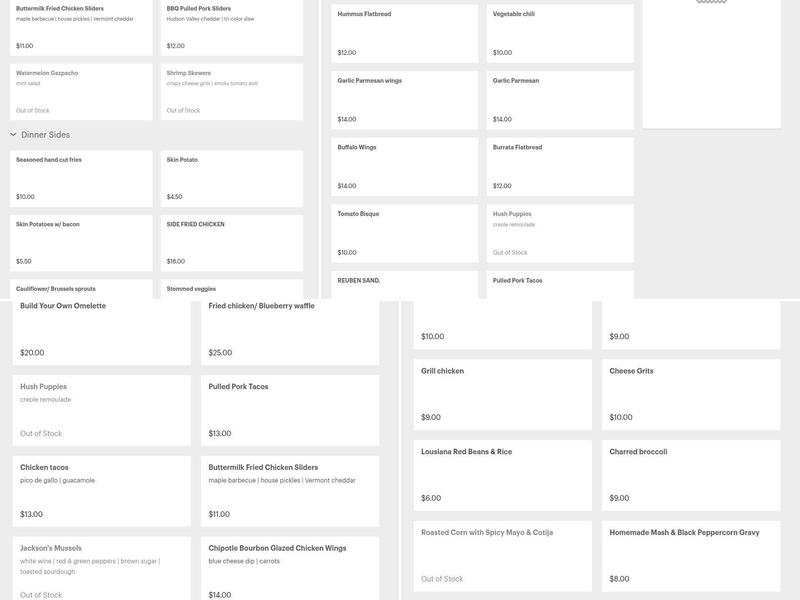 Jackson's Eatery | Bar Menu