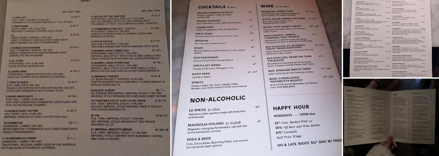 Tørst Menu