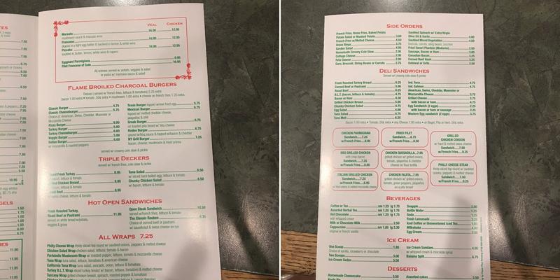 New York Grill Menu