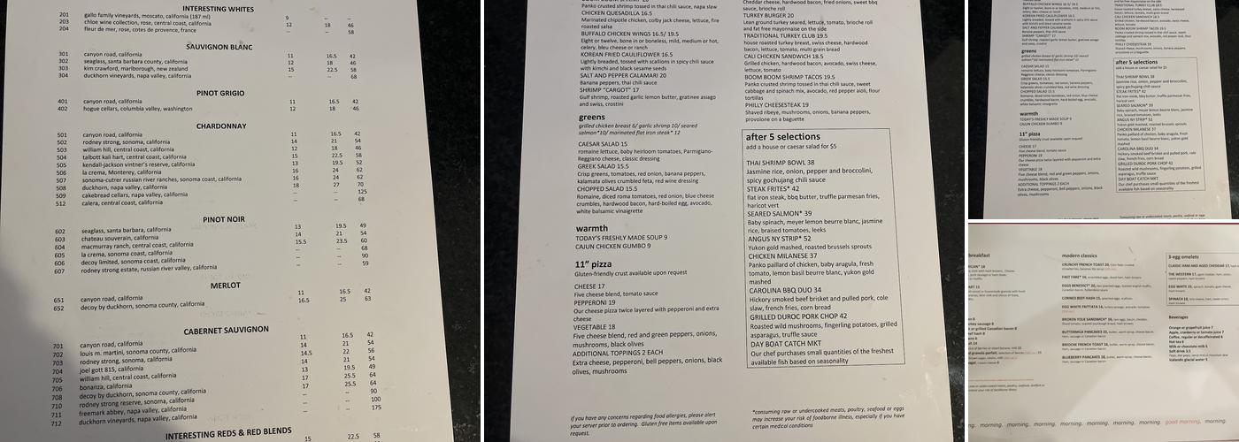 Bistro 40 Menu