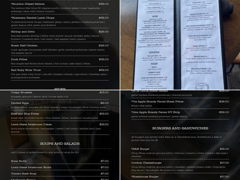 Bone and Broth Menu