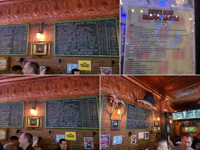 Dive 106 Menu