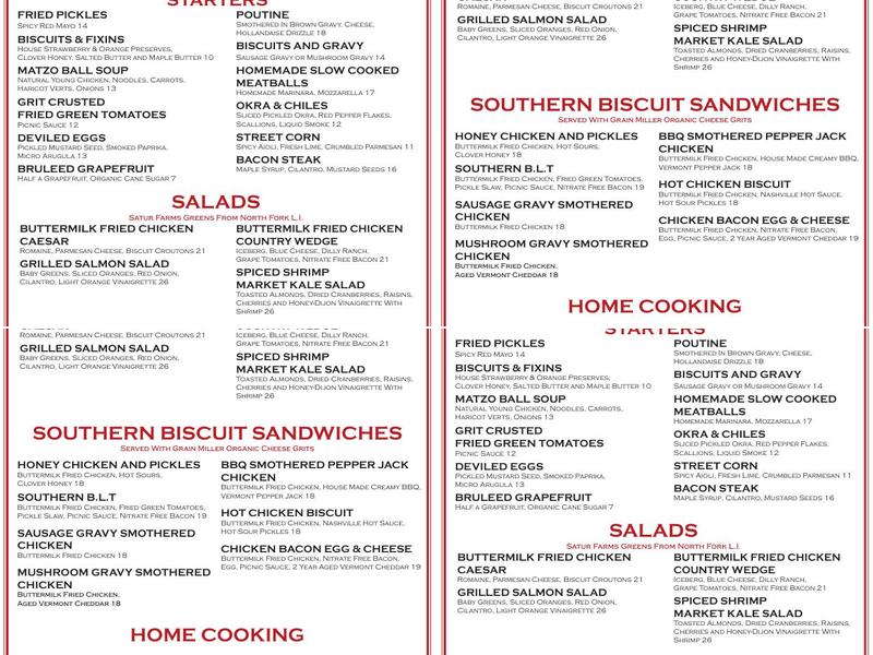 Jacob's Pickles Menu