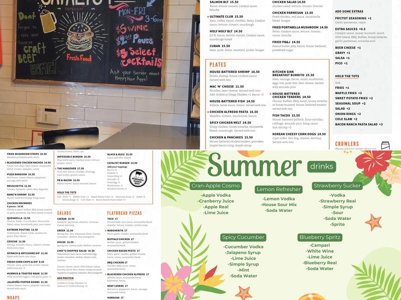 Catalyst - Kitchen, Taproom, Patio, & Brewing Co. Menu