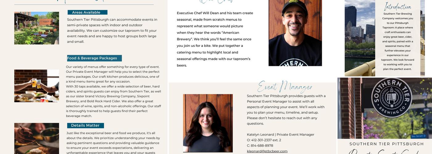 Southern Tier Brewery Pittsburgh Menu