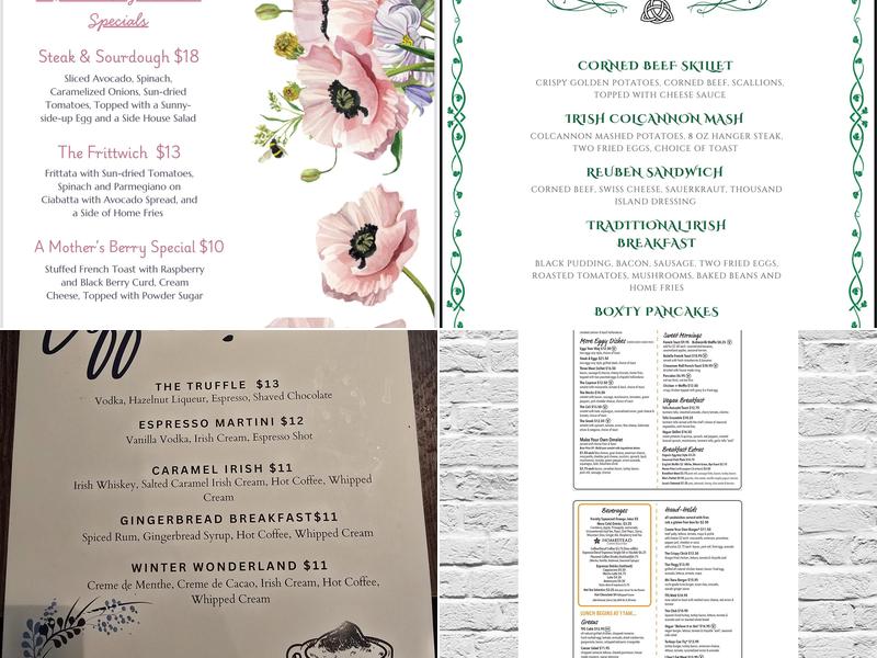 The Flying Egg Menu