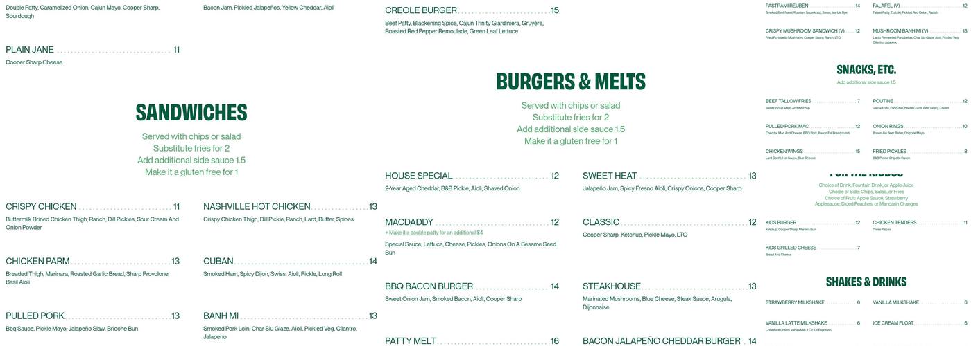 Cabalar Menu