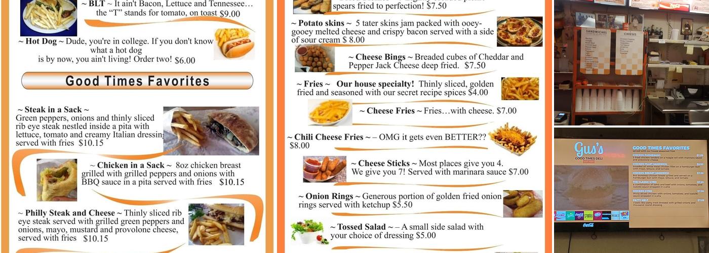 Gus's Good Times Deli Menu