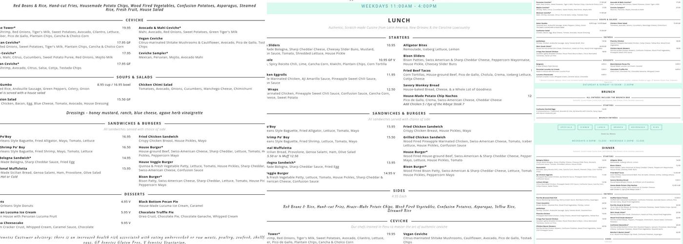 State of Confusion Menu